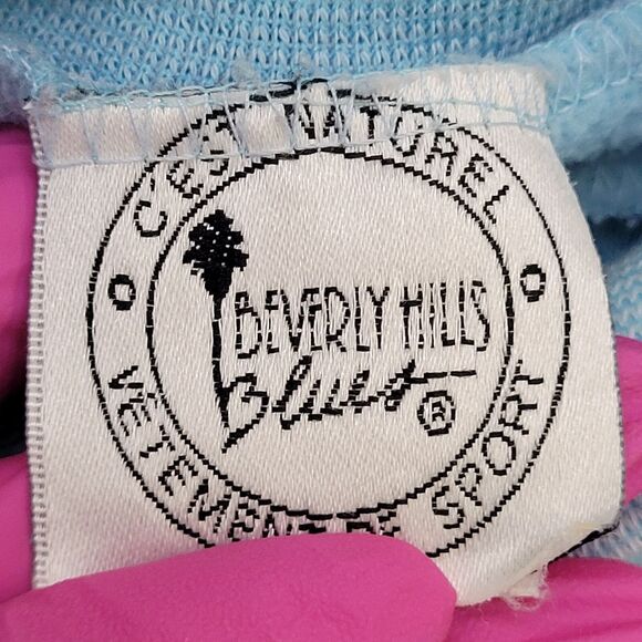 Vintage Beverly-Hills Sweatshirt Women Medium 20x22 Blue USA - Picture 7 of 14